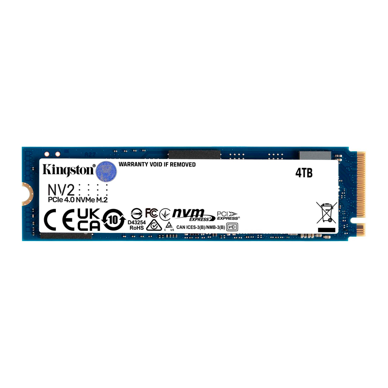 Unidad en estado solido Kingston NV2 NVMe PCIe 4.0 4000GB (4TB) (SNV2S/4000G)