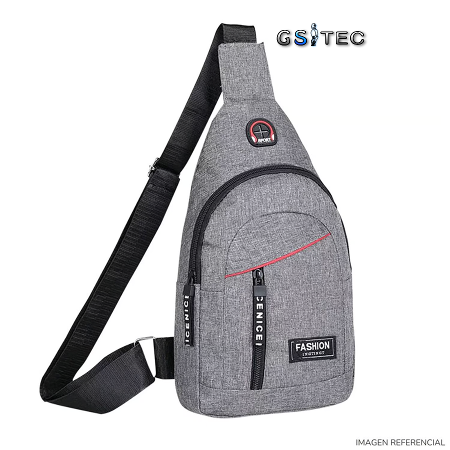 Mochila Morral Bandolera Riñonera Cruzado Juvenil Antirrobo Con USB