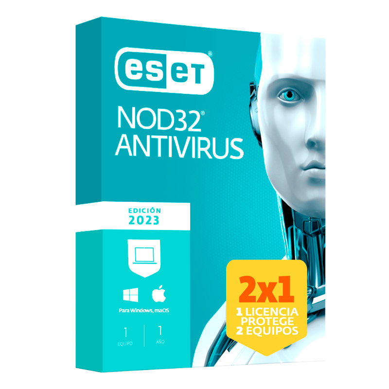 Software Eset NOD32 Anti-Virus Edicion 2023 para 1 PC, Licencia 1 año.